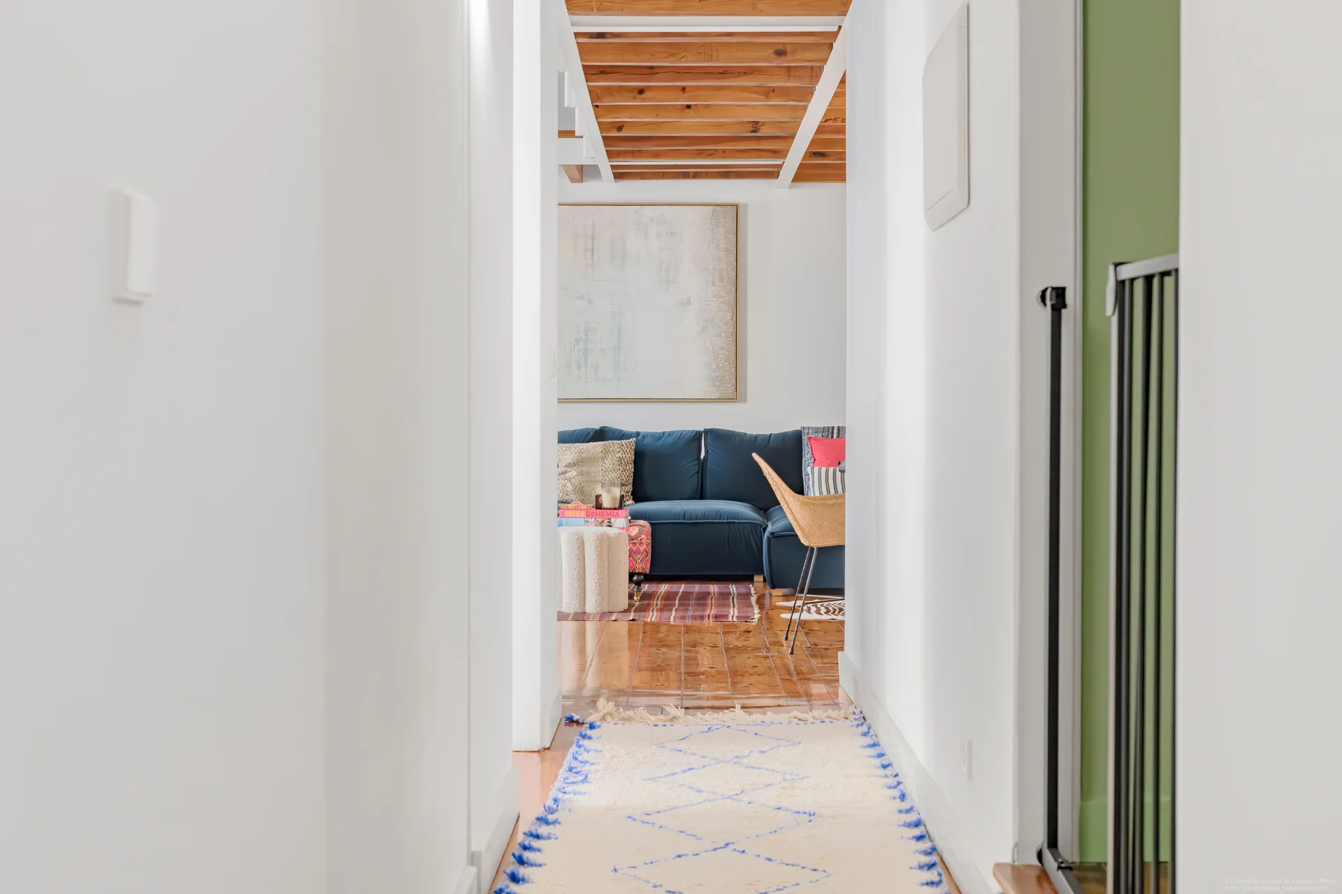 Hallway leading to living room
